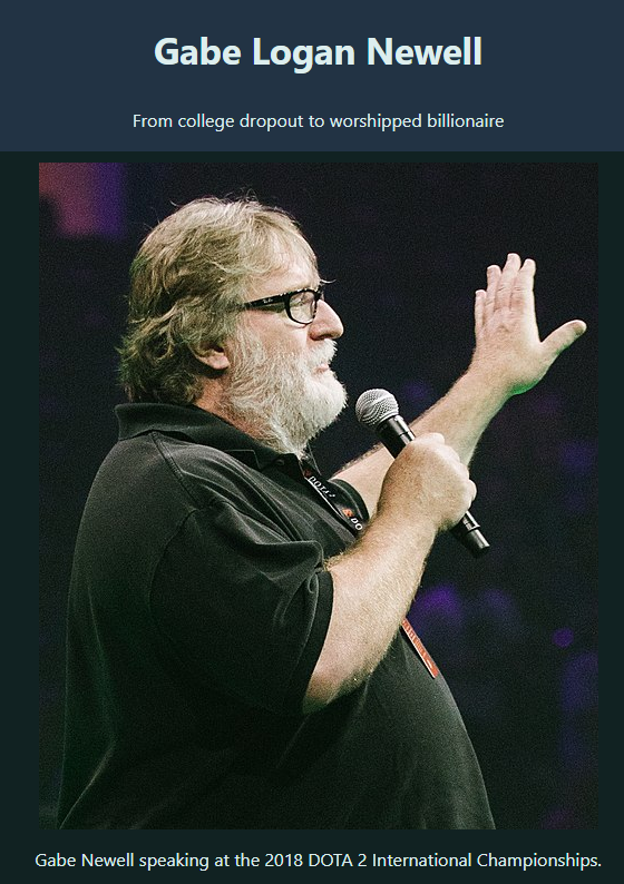 Gabe Newell tribute page